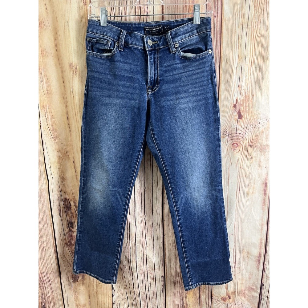 Lucky Brand Mid Rise Sweet Crop Jeans Womens 6 / 28 Medium Blue Denim